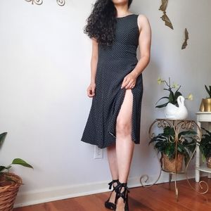 Vintage upcycled Polka dot midi dress